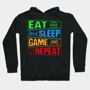 Gaming Eat Sleep Game Repeat Gift Multiplayer Video Games Hoodie